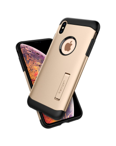 Защитный чехол Spigen для iPhone X / XS - Slim Armor - Золотой - 063CS24516