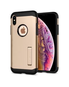 Защитный чехол Spigen для iPhone X / XS - Slim Armor - Золотой - 063CS25134