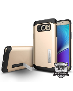 Защитный чехол Spigen для Galaxy Note 5 - Slim Armor - Шампань - SGP11687