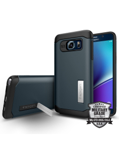 Защитный чехол Spigen для Galaxy Note 5 - Slim Armor - Синевато-серый - SGP11710