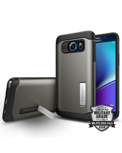 Защитный чехол Spigen для Galaxy Note 5 - Slim Armor - Темно-серый - SGP11686