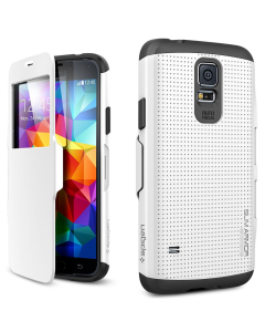 Защитный чехол Spigen для Galaxy S5 - Slim Armor View - Белый - SGP10997