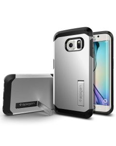 Защитный чехол Spigen для Galaxy S6 Edge - Tough Armor - Серебристый - SGP11432