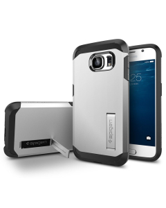 Защитный чехол Spigen для Galaxy S6 - Tough Armor - Серебристый - SGP11339