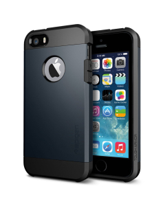 Защитный чехол Spigen для iPhone SE / 5s / 5 - Tough Armor - Синевато-серый - SGP10490