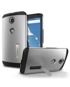Защитный чехол Spigen для Nexus 6 - Slim Armor - Серебристый - SGP11238