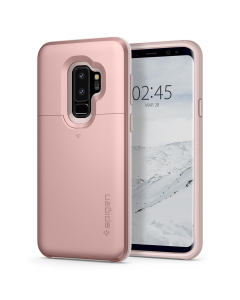Чехол-визитница Spigen для Galaxy S9 Plus - Slim Armor CS - Розовое золото - 593CS22951