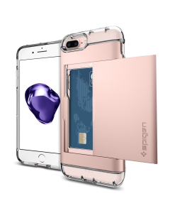 Чехол-визитница Spigen для iPhone 7 Plus / 8 Plus - Crystal Wallet - Розовое Золото - 043CS20987