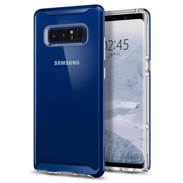 Прозрачный чехол SPIGEN для Galaxy Note 8 - Neo Hybrid Crystal - Синее море - 587CS22094