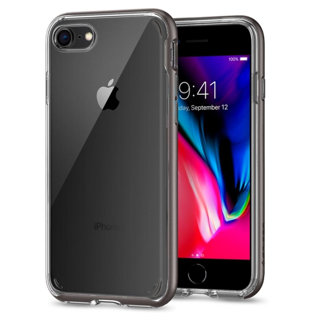 Прозрачный чехол SPIGEN для iPhone SE (2022/2020)/8/7 - Neo Hybrid Crystal 2 - Темно-серый - 054CS22363