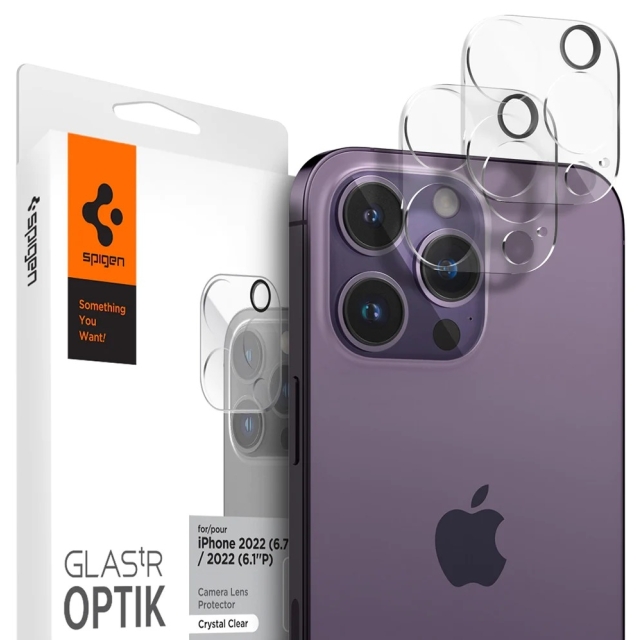 Защитное стекло для камеры SPIGEN для iPhone 14 Pro / 14 Pro Max - Optik Lens Protector - Прозрачный - 2 шт - AGL05228