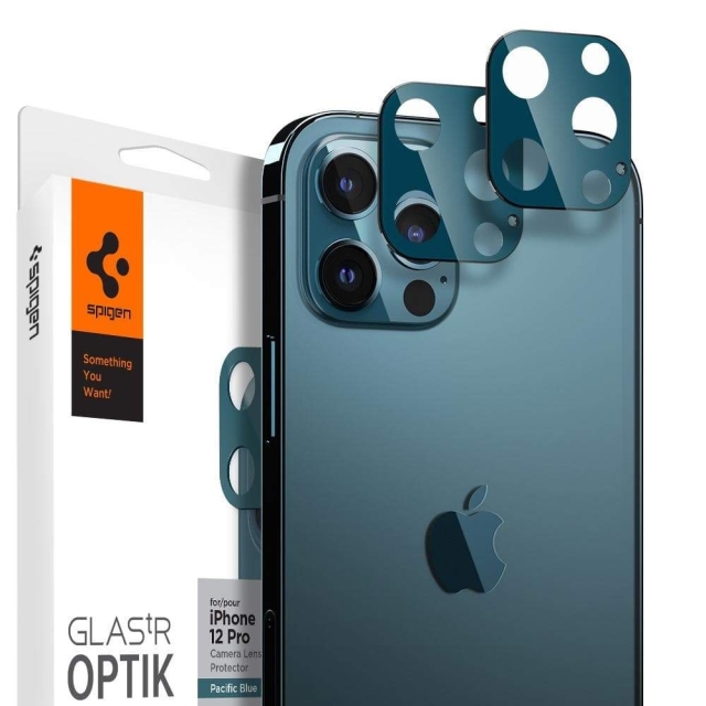 Защитное стекло для камеры SPIGEN для iPhone 12 Pro - Optik Lens Protector - Синевато-серый - 2 шт - AGL02460