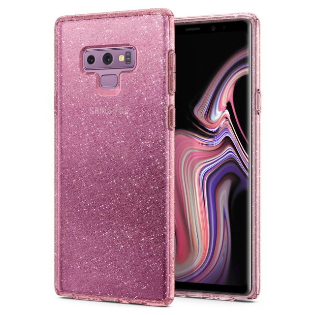 Чехол-капсула SPIGEN для Galaxy Note 9 - Liquid Crystal Glitter - Розовый кварц - 599CS24571