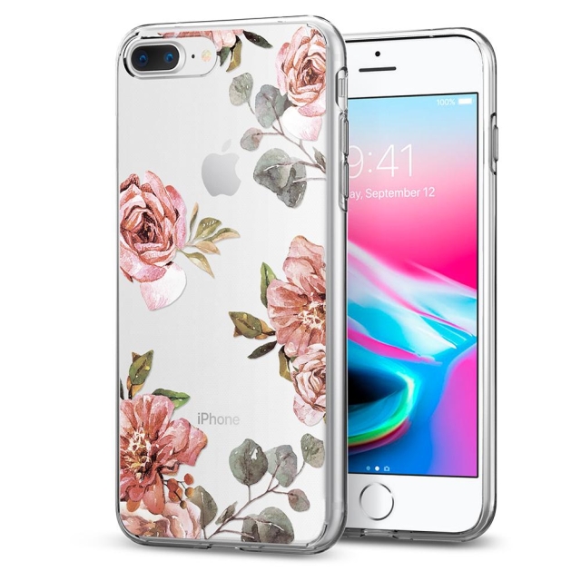 Чехол-капсула SPIGEN для iPhone 8 Plus / 7 Plus - Liquid Crystal Aquarelle - Роза - 055CS22621