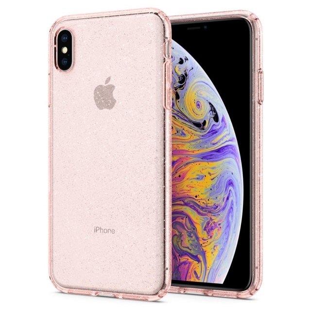 Чехол-капсула SPIGEN для iPhone XS Max - Liquid Crystal Glitter - Розовый кварц - 065CS25124