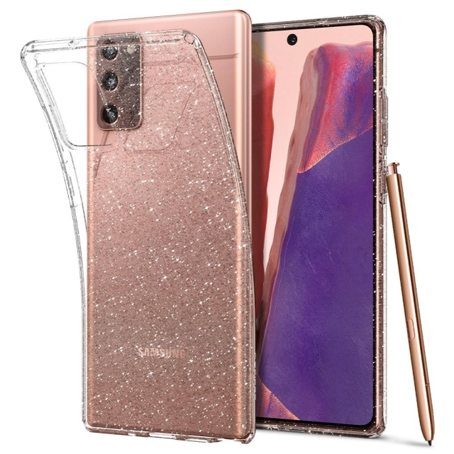 Чехол-капсула SPIGEN для Galaxy Note 20 - Liquid Crystal Glitter - Прозрачный кварц - ACS01416