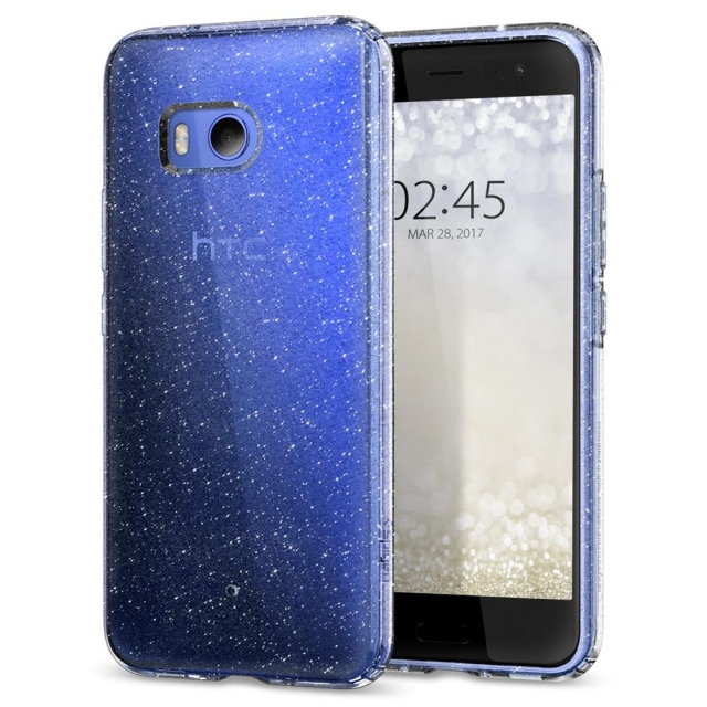 Чехол-капсула SPIGEN для HTC U 11 - Liquid Crystal Glitter - Прозрачный кварц - H11CS21940