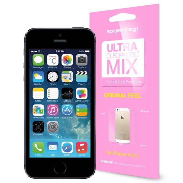 Защитная пленка SPIGEN для iPhone SE / 5s / 5 - Steinheil Ultra - Oleophobic Mix - SGP10577