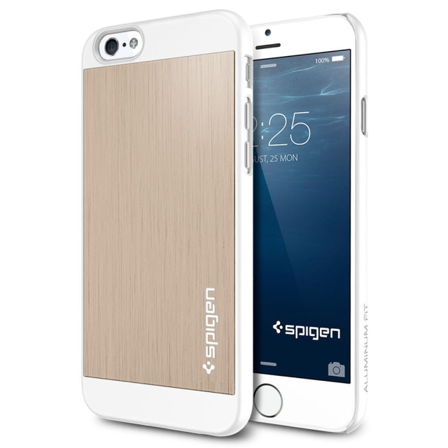 Алюминиевый чехол SPIGEN для iPhone 6s / 6 - Aluminum Fit - Шампань - SGP10945