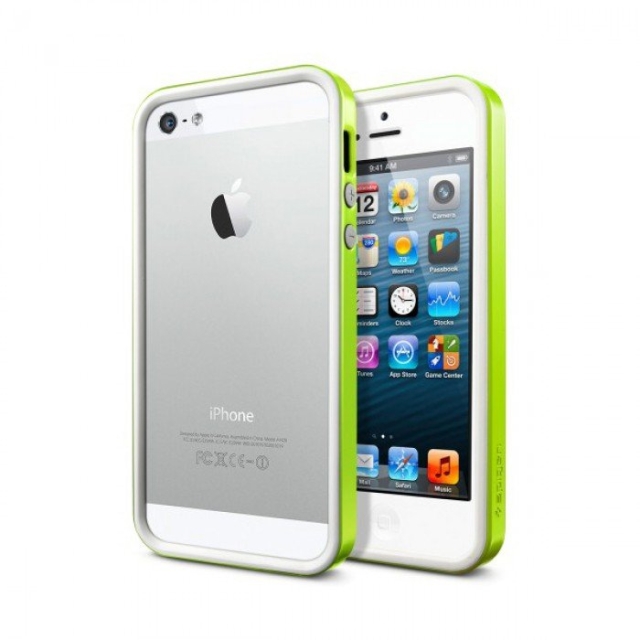 Бампер SPIGEN для iPhone SE / 5s / 5 - Neo Hybrid EX Snow - Лайм - SGP09533
