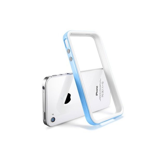 Бампер SPIGEN для iPhone 4s / 4 - Neo Hybrid 2S Snow - Голубой - SGP08354