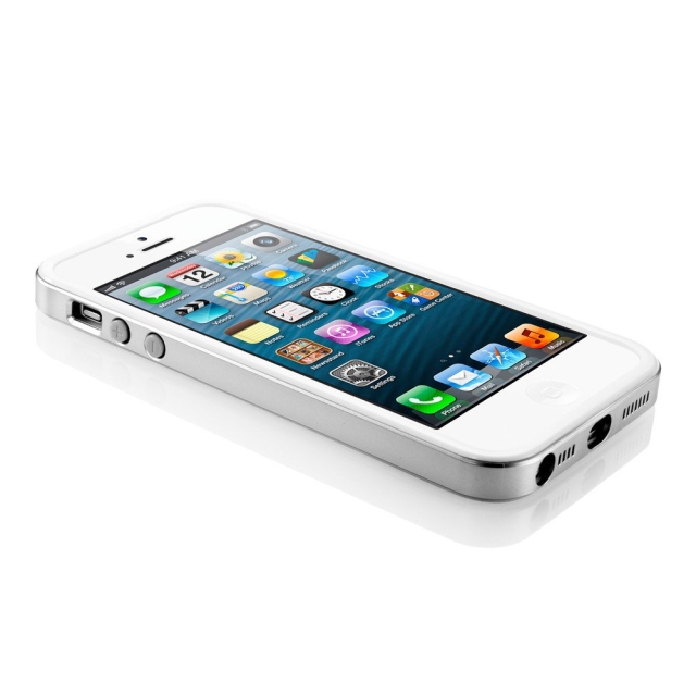 Бампер SPIGEN для iPhone SE / 5s / 5 - Neo Hybrid EX Metal - Серебристый - SGP09519