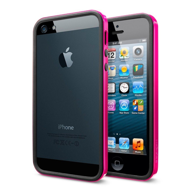 Бампер SPIGEN для iPhone SE / 5s / 5 - Neo Hybrid EX Slim Vivid - Розовый - SGP10027