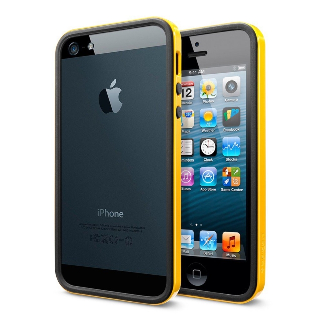 Бампер SPIGEN для iPhone SE / 5s / 5 - Neo Hybrid EX Slim Vivid - Желтый - SGP10028