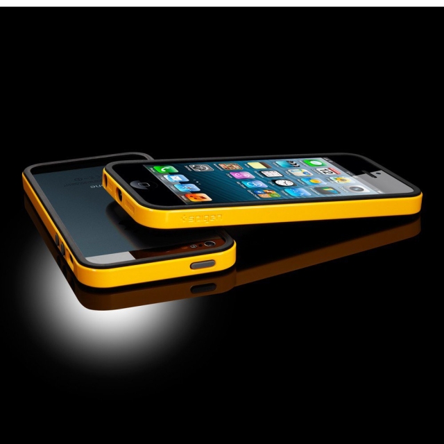 Бампер SPIGEN для iPhone SE / 5s / 5 - Neo Hybrid EX Vivid - Желтый - SGP09518
