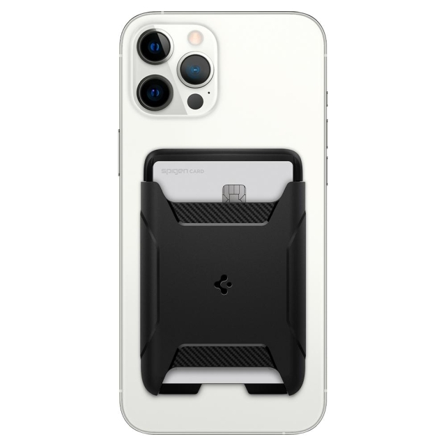 Кардхолдер SPIGEN для iPhone 12 Pro Max - MagSafe Rugged Armor - Черный - AFA03363
