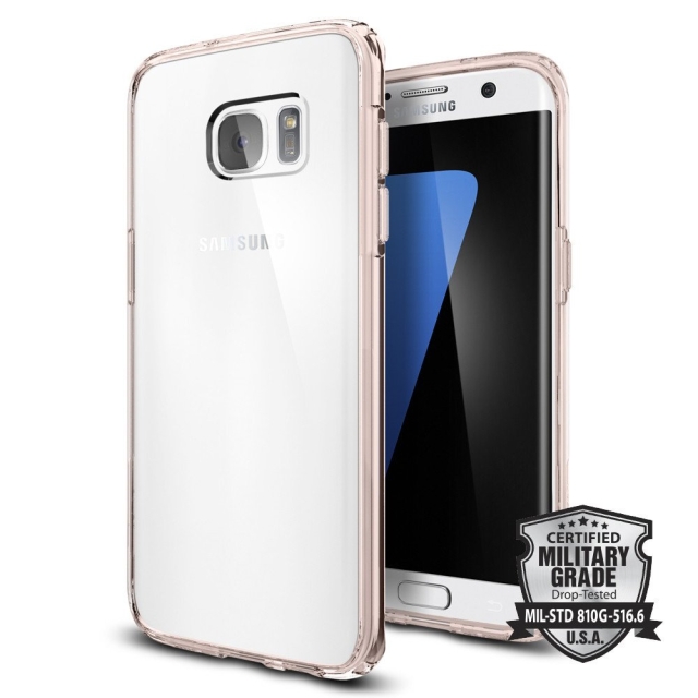 Чехол-гибрид SPIGEN для Galaxy S7 Edge - Ultra Hybrid - Розовый - 556CS20035