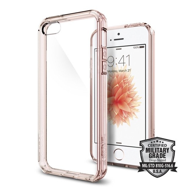 Чехол-гибрид SPIGEN для iPhone SE / 5s / 5 - Ultra Hybrid - Розовый - 041CS20172