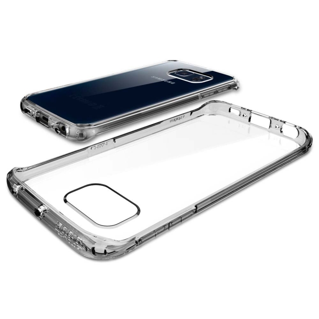 Чехол-гибрид SPIGEN для Galaxy S6 Edge - Ultra Hybrid - Прозрачный-космо - SGP11418