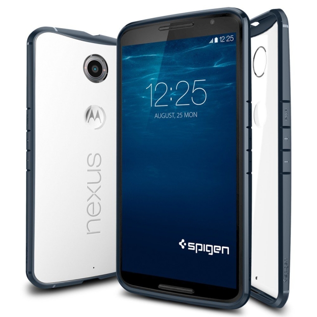 Чехол-гибрид SPIGEN для Nexus 6 - Ultra Hybrid - Синевато-серый - SGP11243