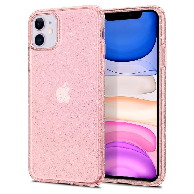 Чехол-капсула SPIGEN для iPhone 11 - Liquid Crystal Glitter - Розовый кварц - 076CS27182