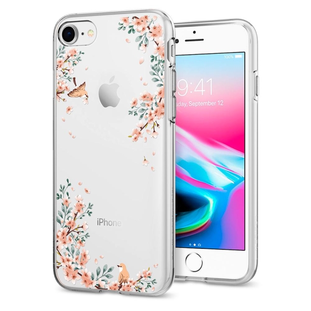 Чехол-капсула SPIGEN для iPhone SE (2022/2020)/8/7 - Liquid Crystal Blossom - Природа - 054CS22290