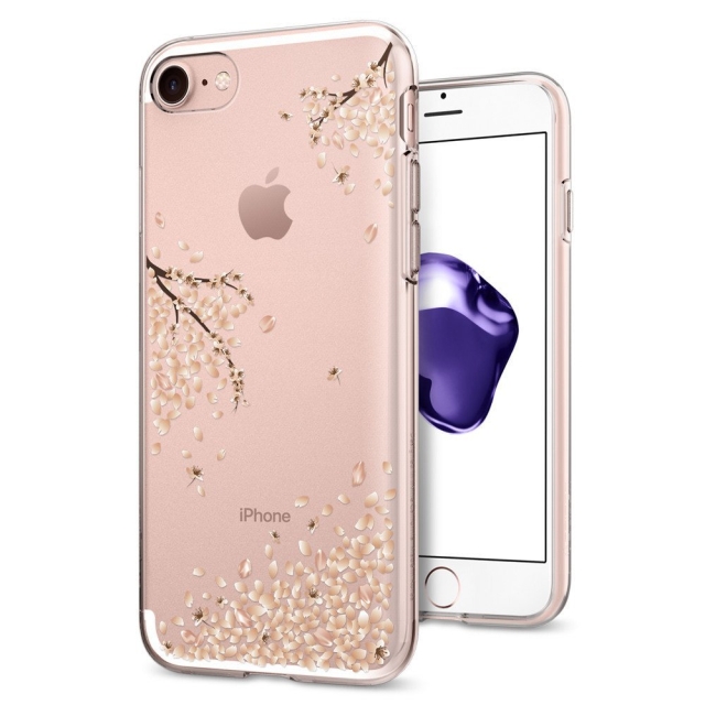 Чехол-капсула SPIGEN для iPhone SE (2022/2020)/8/7 - Liquid Crystal - Цветы - 042CS21220