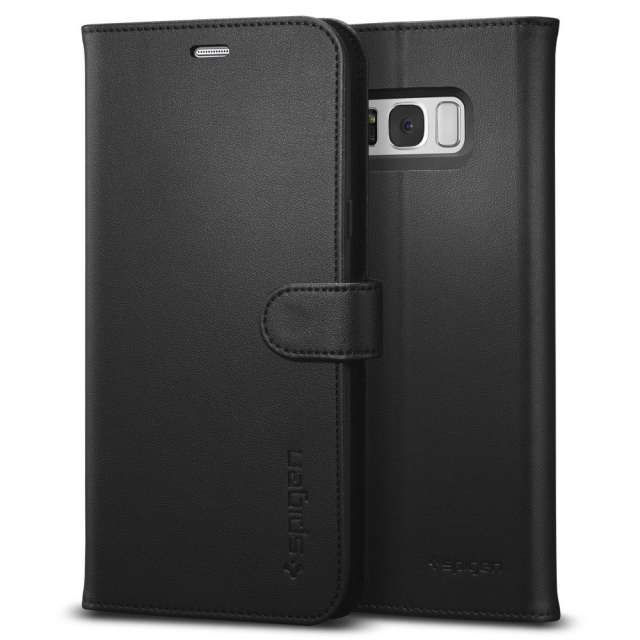 Чехол-книжка SPIGEN для Galaxy S8 Plus - Wallet S - Черный - 571CS21687
