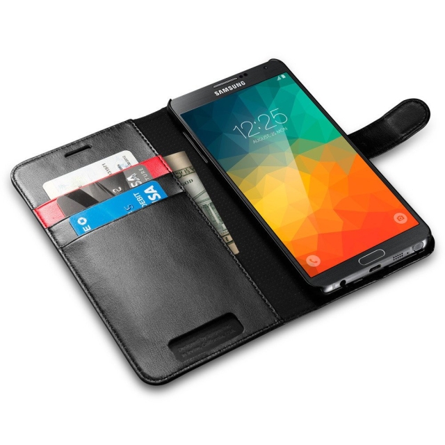 Чехол-книжка SPIGEN для Galaxy Note 5 - Wallet S - Черный - SGP11692