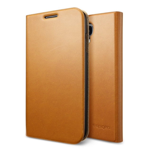 Чехол-книжка SPIGEN для Galaxy S4 - Slim Wallet S - Светло-коричневый - SGP10282