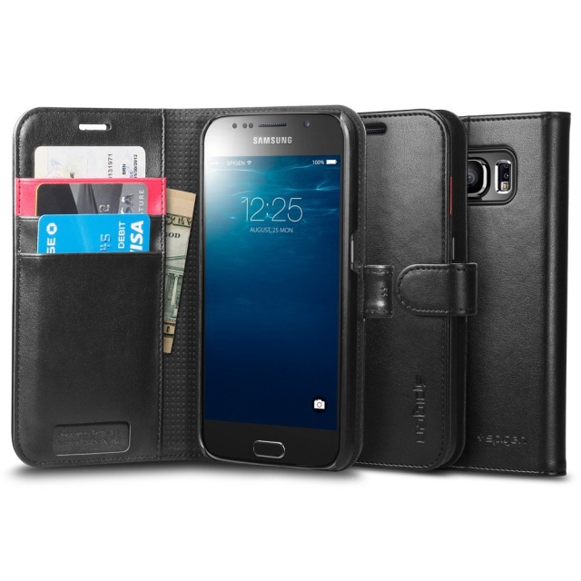 Чехол-книжка SPIGEN для Galaxy S6 - Wallet S - Черный - SGP11340