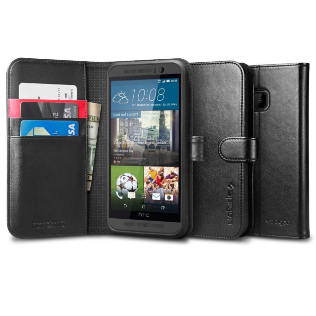 Чехол-книжка SPIGEN для HTC One M9 - Wallet S - Черный - SGP11392