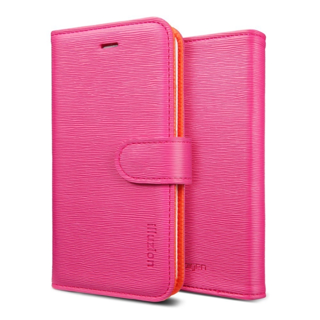 Чехол-книжка SPIGEN для iPhone SE / 5s / 5 - illuzion - Розово-оранжевый - SGP09530