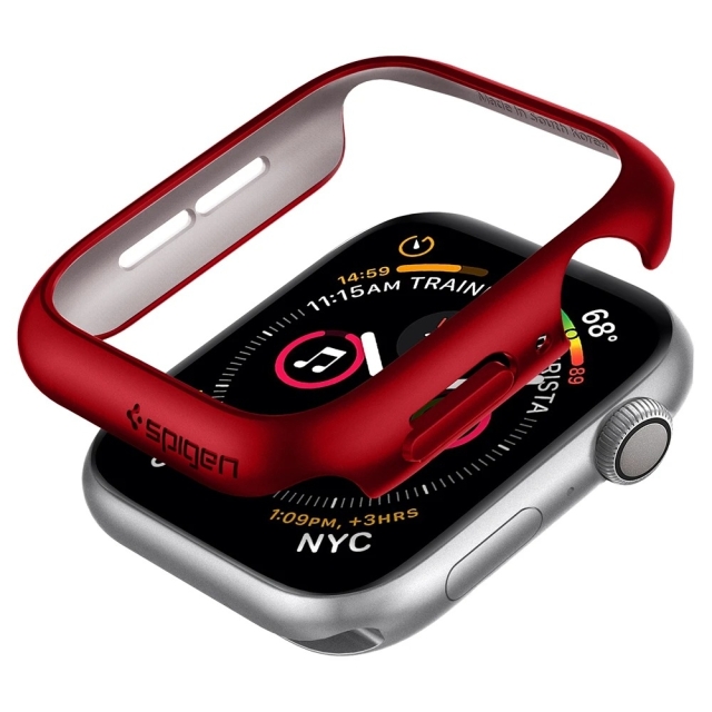 Чехол-накладка SPIGEN для Apple Watch 5 / 4 (44мм) - Thin Fit - Красный - ACS01066