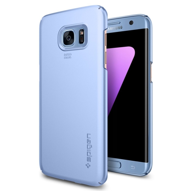 Чехол-накладка SPIGEN для Galaxy S7 Edge - Thin Fit - Голубой - 556CS21032