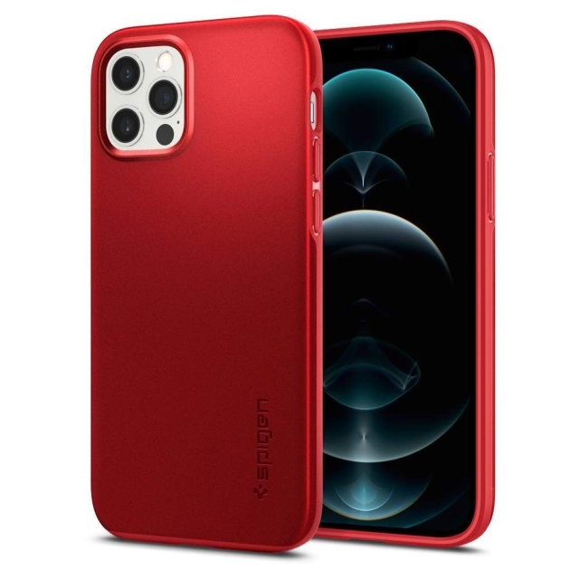 Чехол-накладка SPIGEN для iPhone 12 / iPhone 12 Pro - Thin Fit - Красный - ACS02252