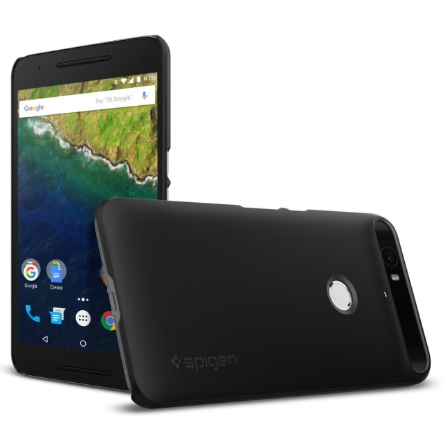 Чехол-накладка SPIGEN для Nexus 6P - Thin Fit - Черный - SGP11814