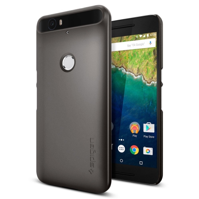 Чехол-накладка SPIGEN для Nexus 6P - Thin Fit - Темно-Серый - SGP11854