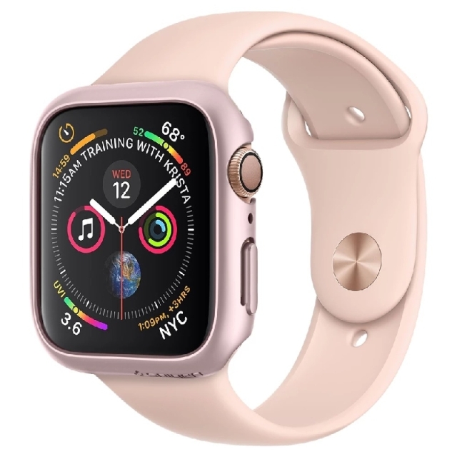 Чехол-накладка SPIGEN для Apple Watch 5 / 4 (40мм) - Thin Fit - Розовое золото - 061CS24485