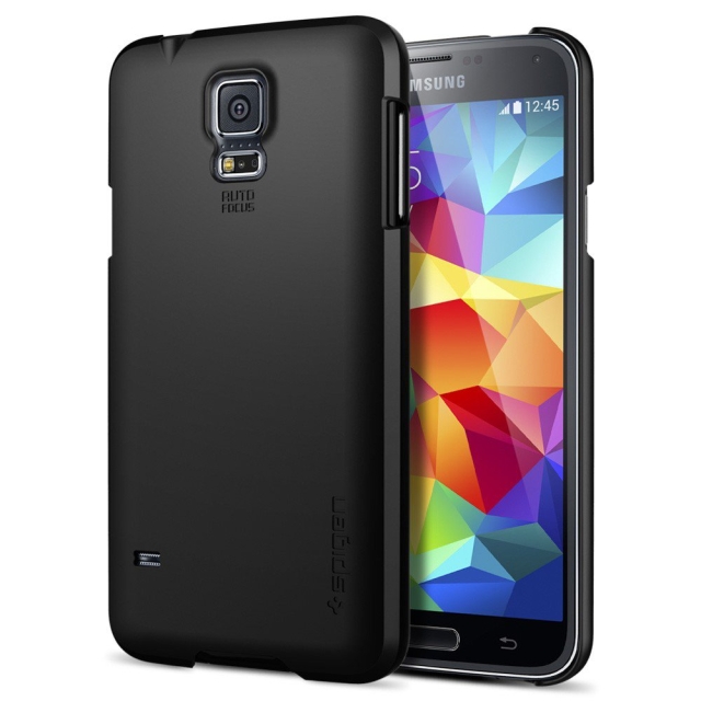 Чехол-накладка SPIGEN для Galaxy S5 - Ultra Fit - Черный - SGP10731